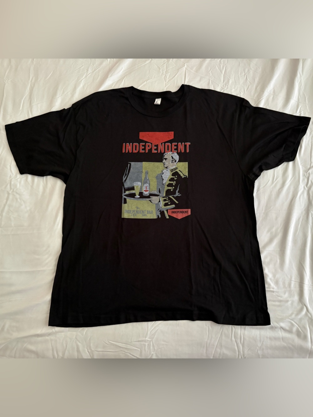 The Independent Tampa St Pete FL Bar Black Short-Sleeve Tee Patriotic Logo Beer